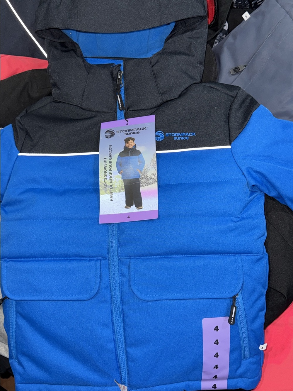 Blue & Black Kids Insulated Winter Jacket